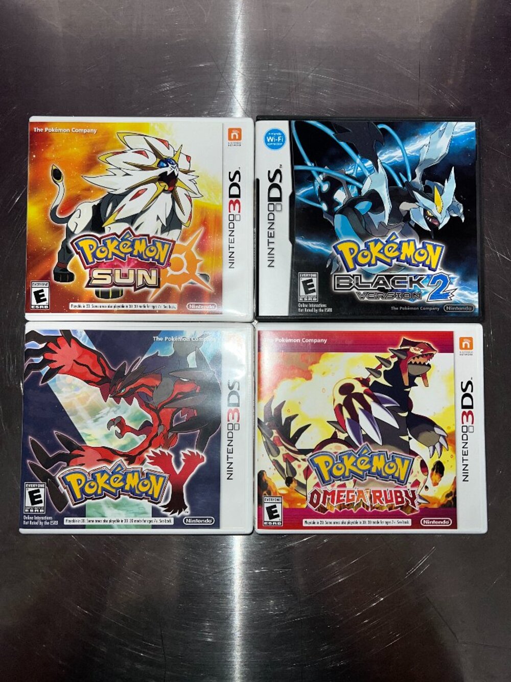 Nintendo DS and 3DS Pokémon Sun, Omega Ruby, Black Version 2, and Y Games